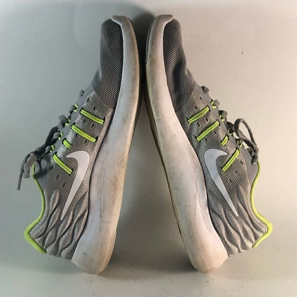Nike lunarstelos womens running shoes lace up mesh sneakers gray green size 7.5 - Picture 8 of 8